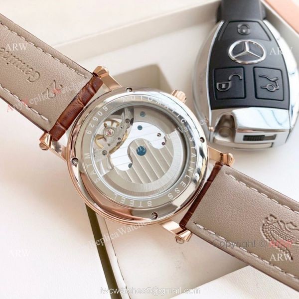 Clone Franck Muller Geneve Tourbillon Rose Gold Men Watch 42mm