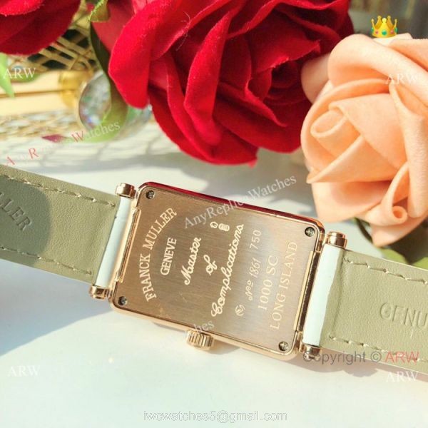 New Copy Franck Muller Long Island Rose Gold Iced Out Watch 26mm