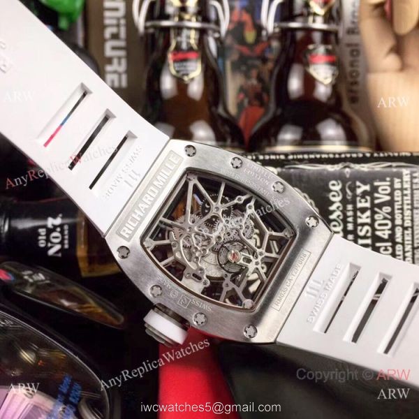 Swiss Replica Richard Mille RM035 Americas Diamond Red Rubber Watch