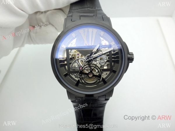 New Copy Ulysse Nardin Executive Dual Time All Black Watches