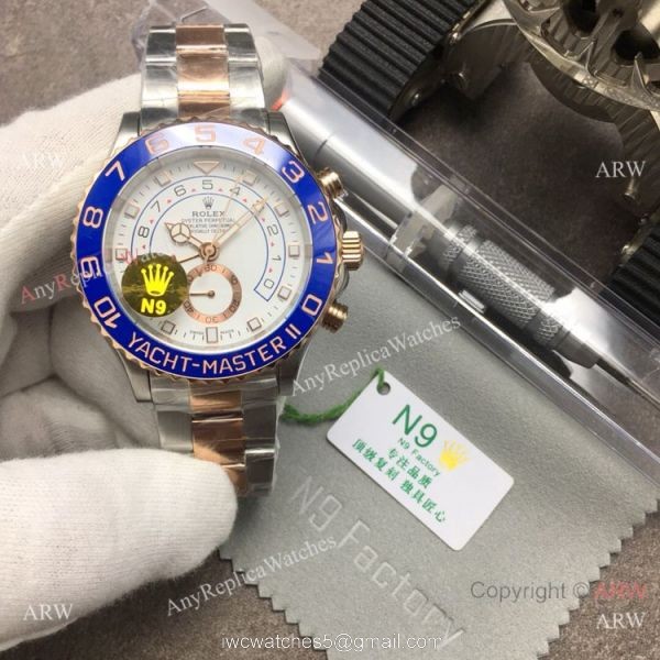 N9 Factory Swiss 7750 Rolex Yacht-Master II Watch 2-Tone Rose Gold