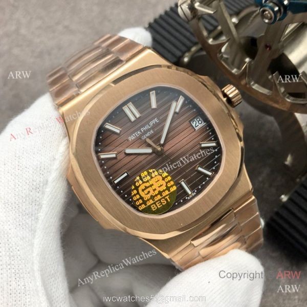 Swiss Copy Patek Philippe Nautilus GB Factory CAL.324 Watch Rose Gold 40mm