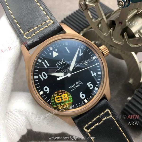 Super Clone IWC Big Pilots Spitfire Bronze Case Black Dial Watch Swiss Made