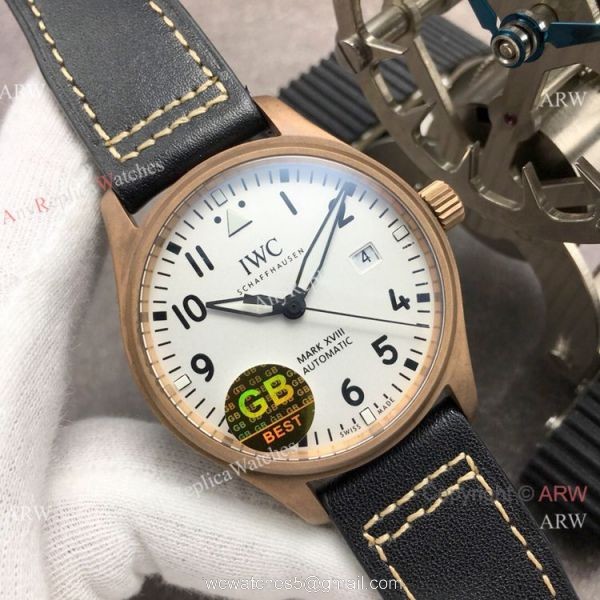 Swiss Grade Copy IWC Big Pilots Spitfire Bronze White Dial Watch