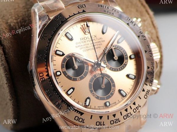 JH Factory Swiss 4130 Replica Rolex Daytona Rose Gold 40mm Watch