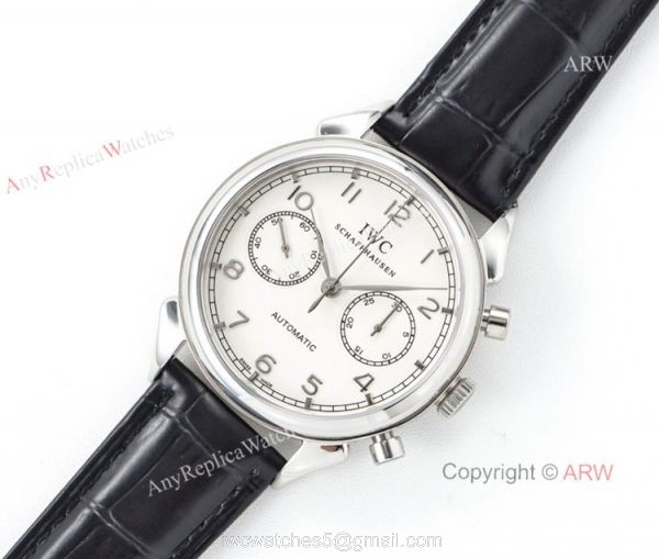 Super Clone IWC Schaffhausen Portugieser SS White Face Men Watch SWISS 7750