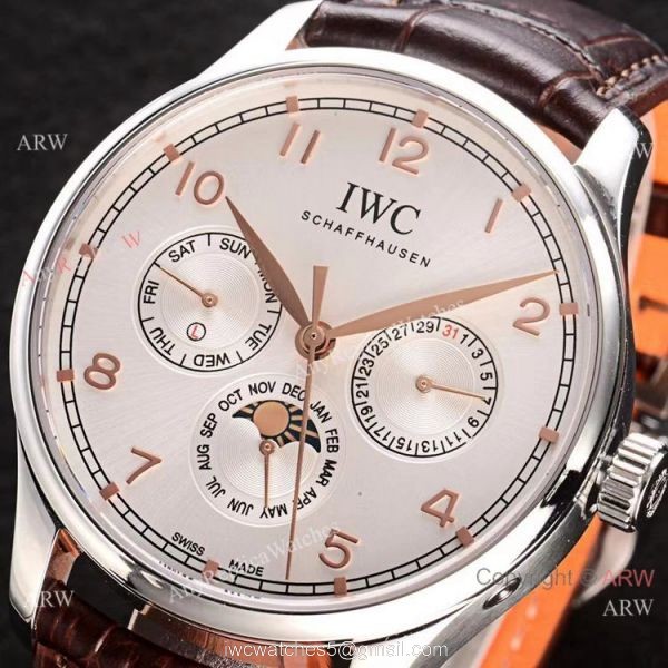 2020 New! Copy IWC Portugieser Perpetual Calendar White Dial Watches