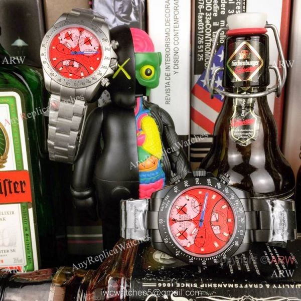 Rolex Daytona All Black Red Dial 40mm Watches Rolex Blaken Replica