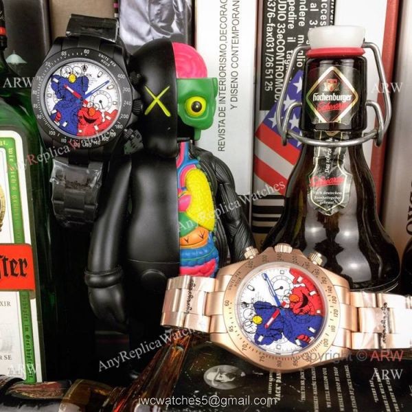 Rolex Blaken Replica Daytona Watches Blacksteel Blue&038;Red Dial