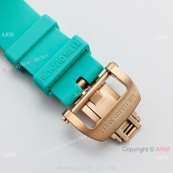 VS Factory Richard Mille AAA RM 07-03 Marshmallow BonBon Watch Green Rubber Strap