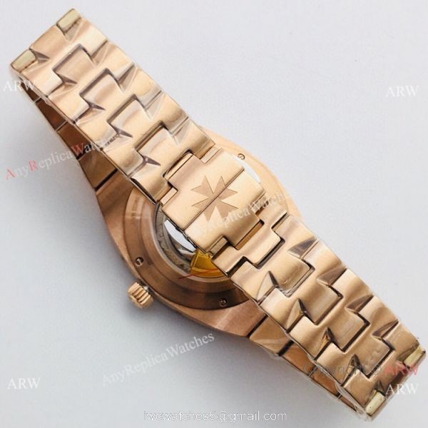 GB Factory Vacheron Constantin Overseas Perpetual Calendar Cal 1120QP Watch Rose Gold Blue Dial