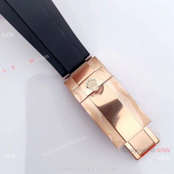 Rolex Yachtmaster 116695SATS Rose Gold Rainbow Bezel Watch Noob Factory/316L/Swiss ETA2836