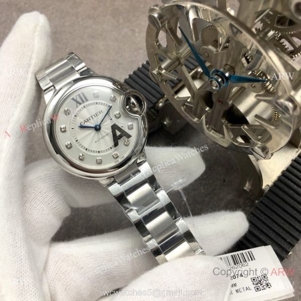 V6 Factory Cartier Ballon Bleu De 33mm Replica Watch Stainless Steel