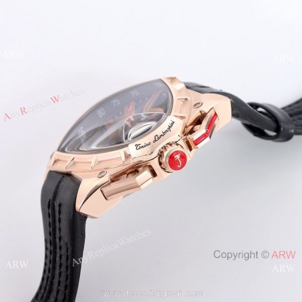 New Copy Lamborghini Spyder 9004 Rose Gold Chrono Watch