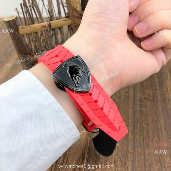 New Replica Lamborghini Spyder Chrono Watches Blue Rubber Strap