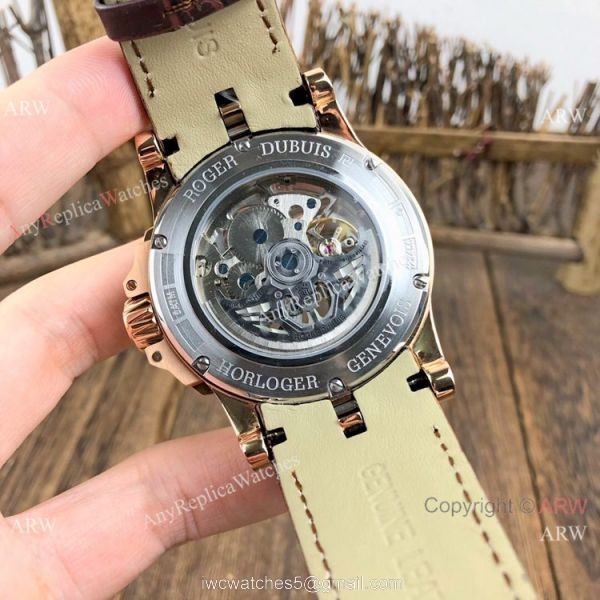 New Replica Roger Dubuis Excalibur Skeleton Watch Rose Gold Case