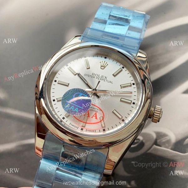 Copy Rolex Oyster Perpetual 41mm Watches Silver Dial Stainless Steel