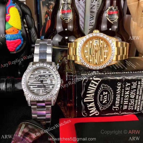 Rolex GMT-Master II Yellow Gold Diamond Case Watch New Replica