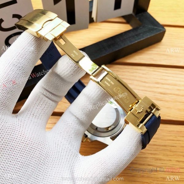 Rolex Submariner Replica Watches SS Black Rubber Strap
