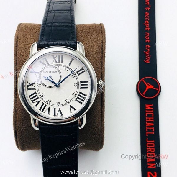 (EGF) New Replica Ronde De Cartier Stainless Steel White Dial Diamond Watches