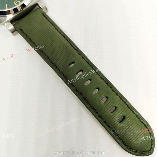 Replica Officine Luminor GMT 44MM Watch Stainless Steel Dark green Dial