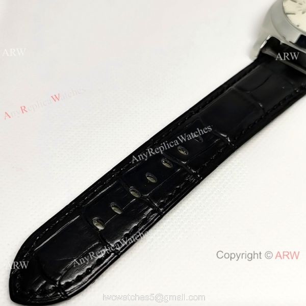 Fake Officine Luminor Power Reserve Watch White Dial Black Leather Band