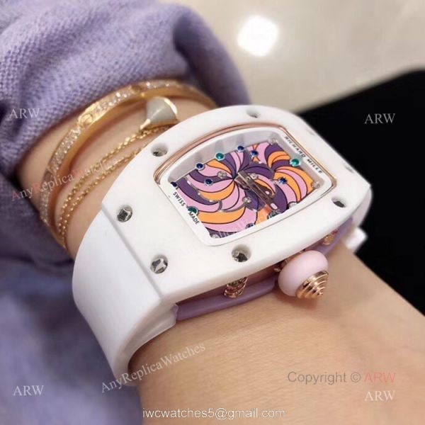 New Copy Richard Mille RM 07-03 Cupcake BonBon White Ceramic Ladies Watch