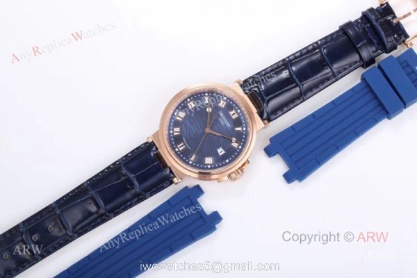 Swiss Replica Breguet Marine 5517 Blue Dial Watch For Men