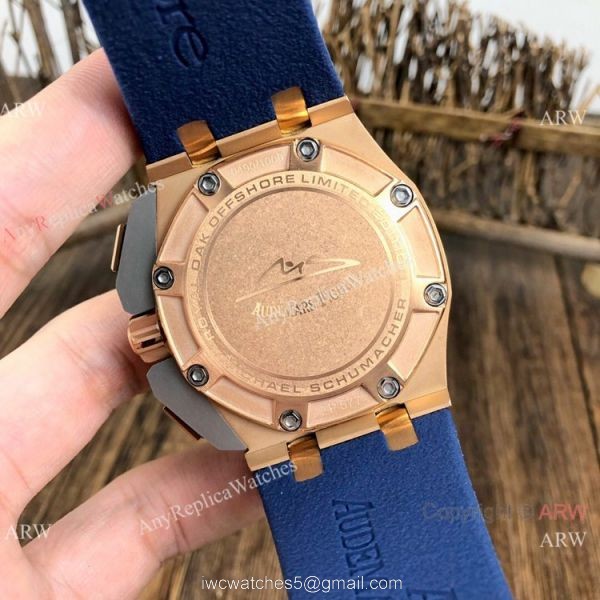 Copy Audemars Piguet Michael Schumacher Rose Gold Black Bezel Watches