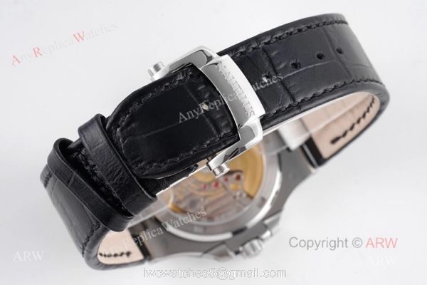 Swiss Replica Patek Philippe Nautilus Dark Blue Dial Silver Case Automatic Watch