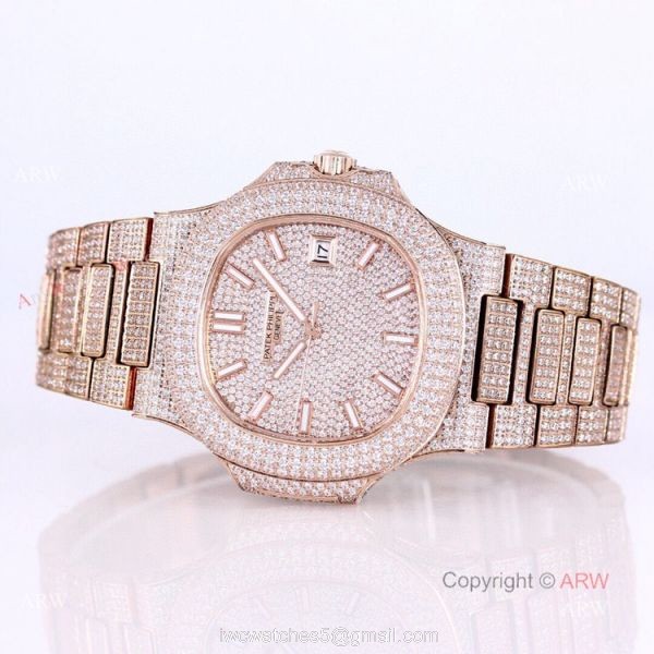 5719 Patek Philippe Nautilus Bust Down Rose Gold Replica Watch 40mm