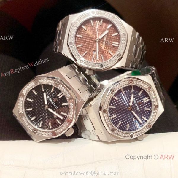 Copy Audemars Piguet Royal Oak Lady Watches SS Diamond Bezel