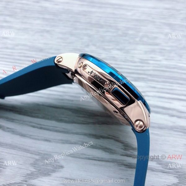 Ulysse Nardin GMT Perpetual Blue Bezel Rose Gold Men Watches