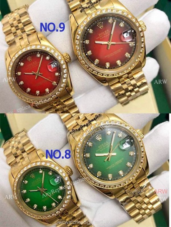 Fake Rolex Datejust Jubilee Band Yellow Gold Watch 36mm and 31mm