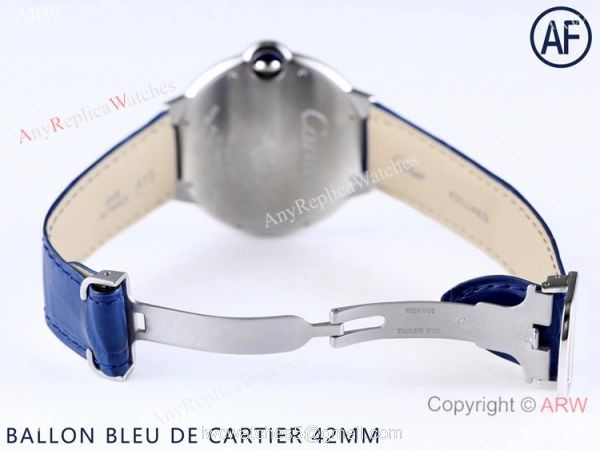 AF Swiss Grade Copy Cartier Ballon Bleu Watch 42mm Blue Dial