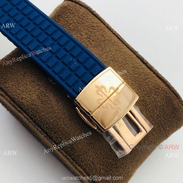 PFF Swiss Patek Philippe Aquanaut Luce Quartz Watch Blue Dial Diamond Bezel