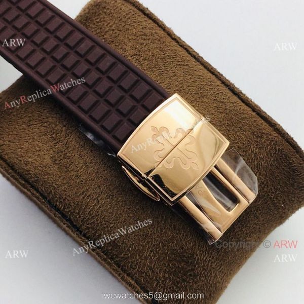 PFF Replica Patek Philippe Aquanaut Luce Lady Quartz Watch Chocolate Dial