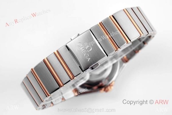 NEW! Swiss Copy Omega Constellation 28mm Quartz Watch 2-Tone Rose Gold