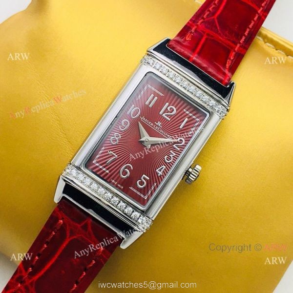 Swiss Copy Jaeger-LeCoultre Reverso One Duetto Ladies Watch Red and Silver