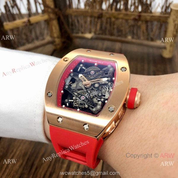 Best Replica Richard Mille RM038 Rose Gold Watches Men Size