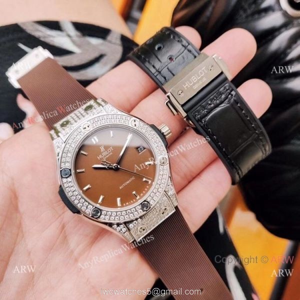 Replica Hublot Ice Big Bang Watches Gray Dial Men Size 41mm