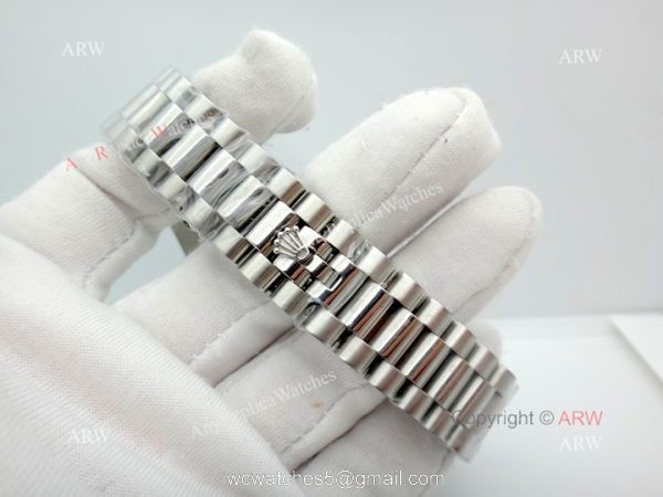 Copy Rolex Datejust Black Face Stainless Steel President Band