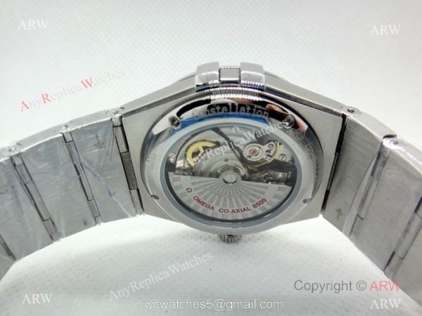 Omega Double Eagle Black Dial Stainless Steel Men Watch Replica