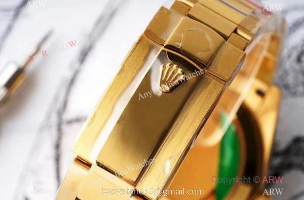 Swiss Grade 1 Copy Rolex Sky-Dweller Yellow Gold 42mm Watch 9001 Movement