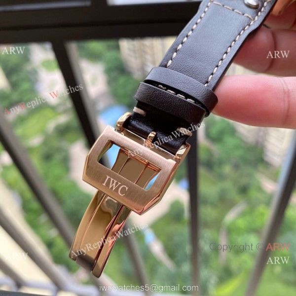 Copy IWC Pilot Mark XVIII Watches Rose Gold Blue Dial 44mm