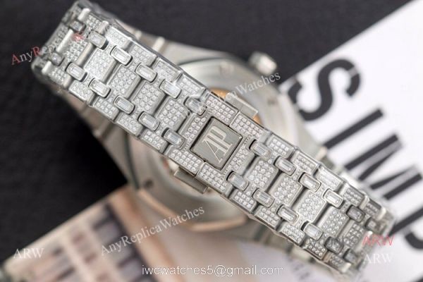Ref 15400 Audemars Piguet Royal Oak Silver Diamonds Watches For Men Replica Swiss 3120
