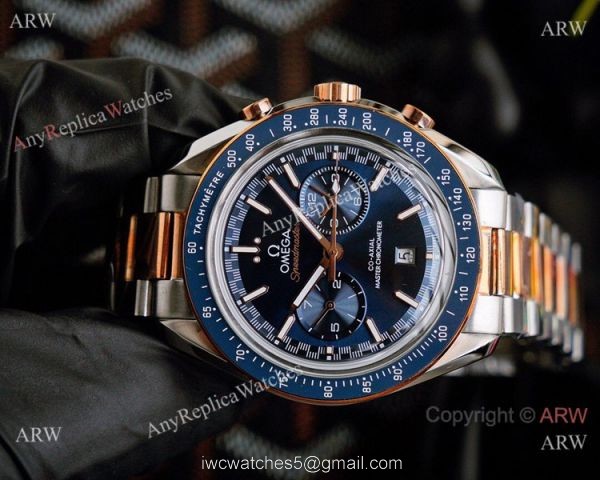 Best Quality Omega Speedmaster Racing Watches Two Tone Rose Gold
