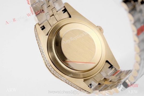 TW Factory Rolex Iced Out Datejust Watches Diamonds Gold Case 41mm