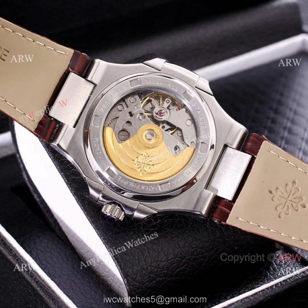 Clone Patek Philippe Nautilus Power Reserve Men Watches Diamond Bezel Gray Face