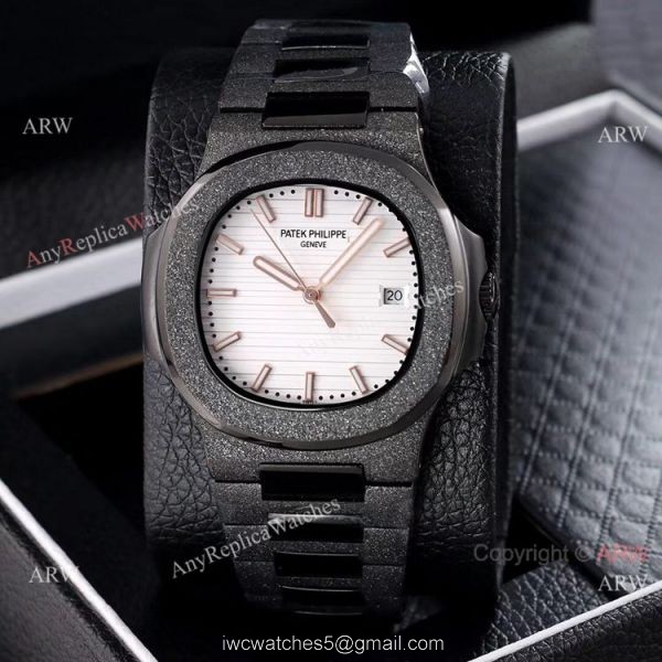 Best Replica Patek Philippe Nautilus Frosted Watch Solid Black 40mm
